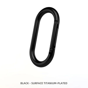 6 PCS Aluminium Alloy Key Chain Spring Opening Key Ring Oval Hook