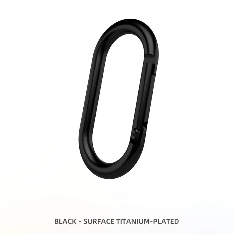 6 PCS Aluminium Alloy Key Chain Spring Opening Key Ring Oval Hook