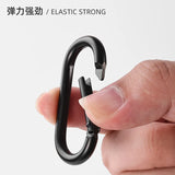 6 PCS Aluminium Alloy Key Chain Spring Opening Key Ring Oval Hook