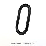 6 PCS Aluminium Alloy Key Chain Spring Opening Key Ring Oval Hook