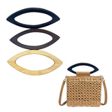 6 PCS Wooden Bag Handle Frame Handbag Purse Handle Grip (3 Colors)
