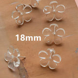 6 PCS Acrylic Flowers Stud Earrings Pendant DIY Accessories for Jewelry Making