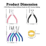 6PCS Jewellery Pliers Kit With Spring, Jewellery Making Plier Set