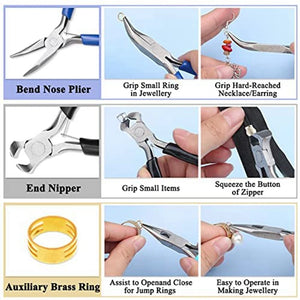 6 PCS Jewellery Pliers Kit With Spring, Jewellery Making Plier Set For Girls