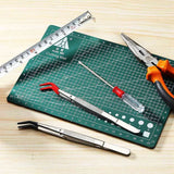 6 PCS Curved Bent Rubber Tip Stainless Steel Crafts Tweezers