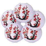 6 Pack 12" Flowers Paper Lantern Japanese Paper Lamp