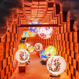 6 Pack 12" Flowers Paper Lantern Japanese Paper Lamp