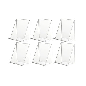 6 Pack Clear Acrylic Book Stand Display Holder