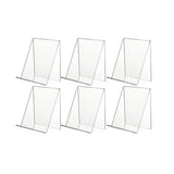 6 Pack Clear Acrylic Book Stand Display Holder