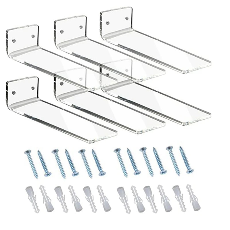 6 Pack Floating Shoe Display Wall Mount Stand for Sneaker Collection