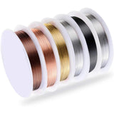 6 Pack 24 Gauge Jewelry Beading Wire for Crafts