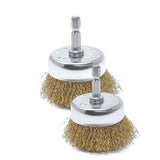 6 Pack Wire Brush Attachment Set for Drill, Brass Coated