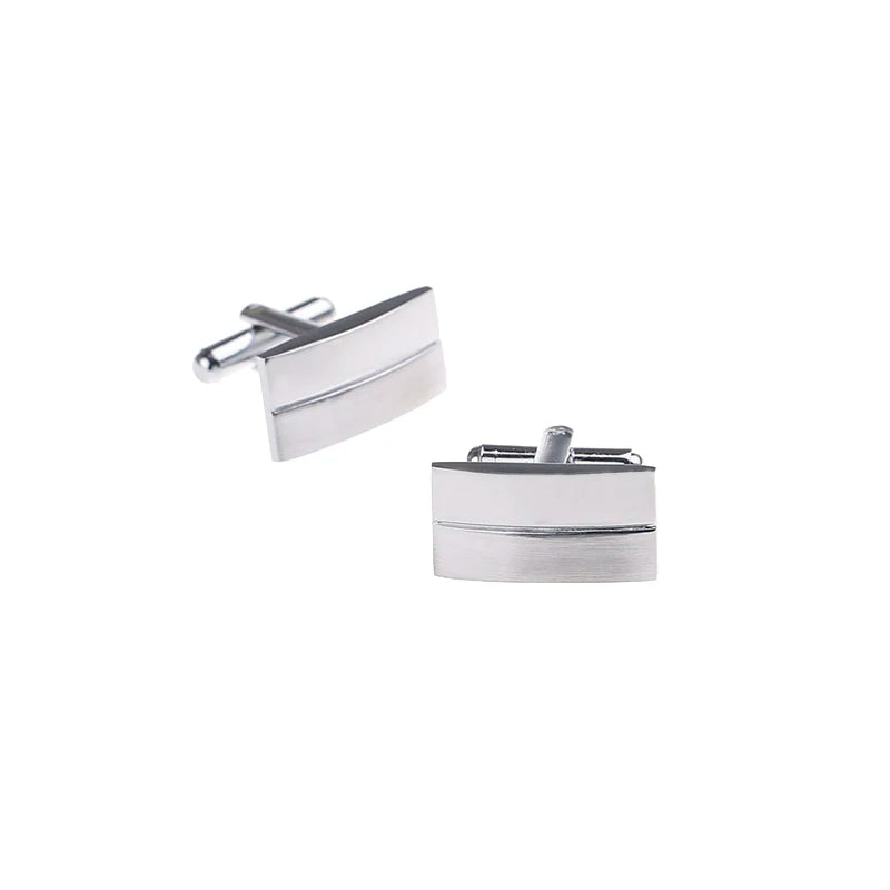 Classic Two Lines Mens Cufflinks for Groomsmen - CL-020