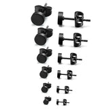 6 Pairs Surgical Steel Ear Piercing Earrings Studs for Women