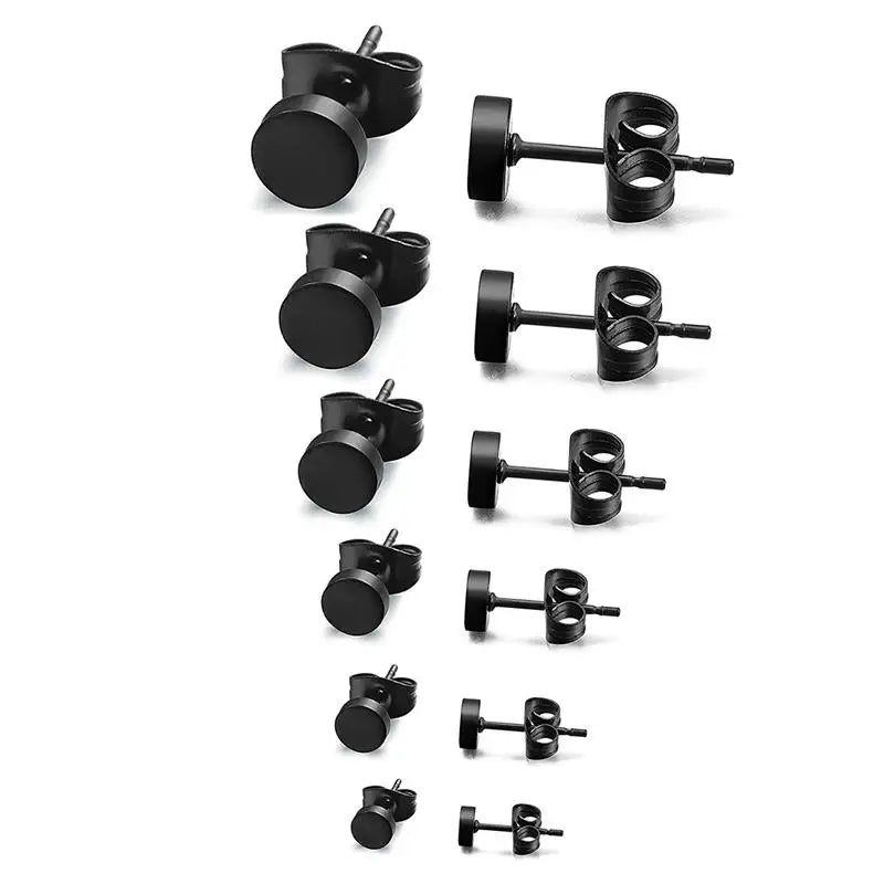 6 Pairs Surgical Steel Ear Piercing Earrings Studs for Women