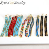 6 Pairs Zircon Tassel Earrings for Women
