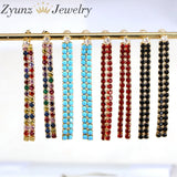 6 Pairs Zircon Tassel Earrings for Women