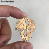6 Pairs Gold Brass Leaf Charms Big & Small Hollow Leaf Pendant Jewelry