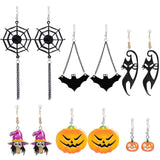 6 Pairs Halloween Earrings Funny Party Accessory Ornament Decoration