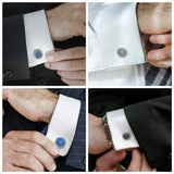 6 Pairs CuffLinks & Tie Clips Set Wedding Souvenirs Guests Cufflink With Box