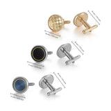 6 Pairs CuffLinks & Tie Clips Set Wedding Souvenirs Guests Cufflink With Box