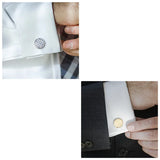 6 Pairs CuffLinks & Tie Clips Set Wedding Souvenirs Guests Cufflink With Box