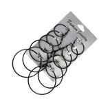 6 Pairs Circle Charm Drop Earrings Women Party Jewelry