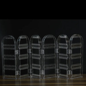6 Panels Jewelry Display Earring Organizer Acrylic Jewelry Holder