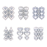 Heart Shape Earrings Resin Mold DIY Jewelry Making Tools