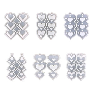 Heart Shape Earrings Resin Mold DIY Jewelry Making Tools