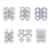 Heart Shape Earrings Resin Mold DIY Jewelry Making Tools