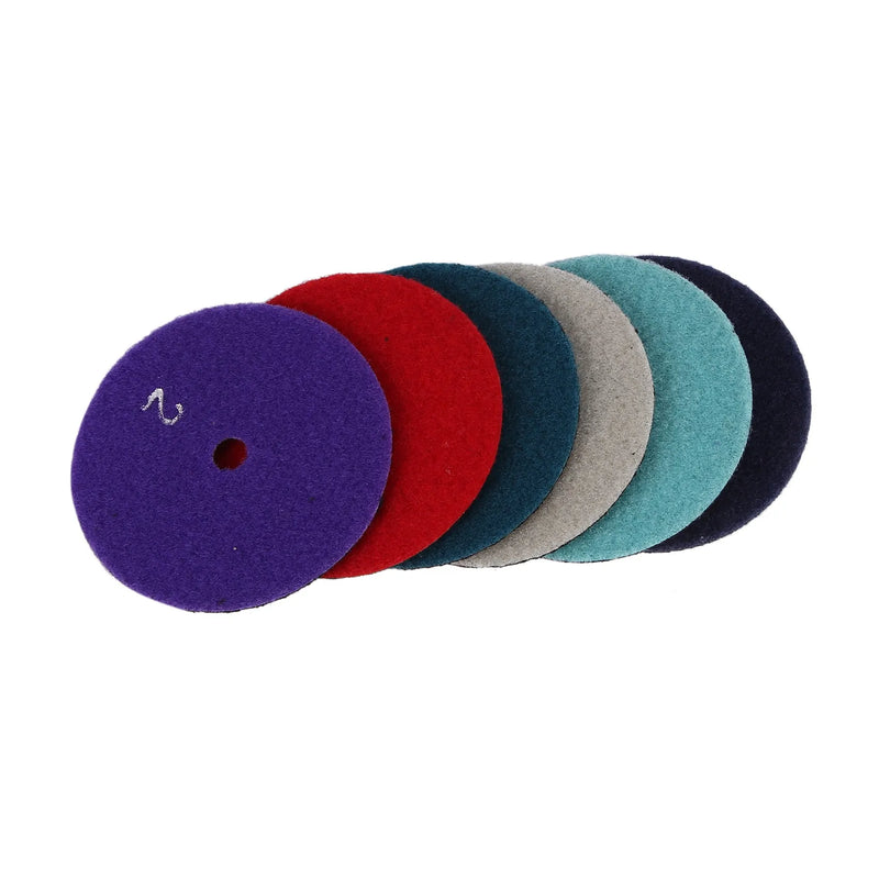 6 Pcs 100 Mm Diamond Polishing Pads for Granite Marble