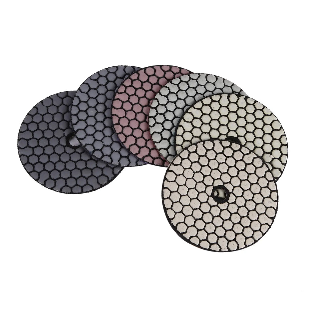6 Pcs 100 Mm Diamond Polishing Pads for Granite Marble
