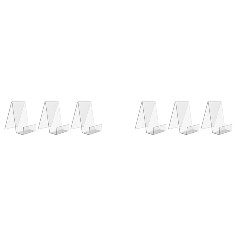 6 Pcs Acrylic Book Stand Display Holder