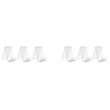 6 Pcs Acrylic Book Stand Display Holder