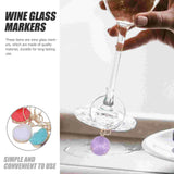 6 Pcs Champagne Glass Charm Glass Tags Glass Trinket Perfume Bottle
