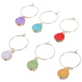 6 Pcs Champagne Glass Charm Glass Tags Glass Trinket Perfume Bottle
