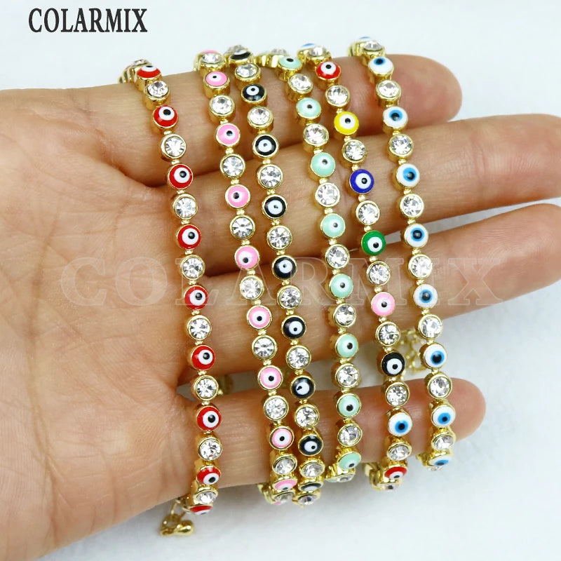 6 Pcs Colorful Eyes Bracelet Bohemia Jewelry Accessories