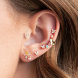 6 Pcs Crystal Butterfly Earrings Set for Women
