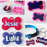 6 Pcs Pet Dog Tag Silicone Mould Epoxy Resin Mold Keychain Pendant Crafts