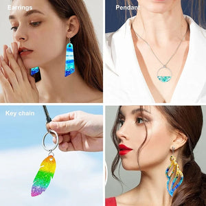 6 Pcs Earrings Resin Mold Ear Studs Silicone Mould DIY Craft Mold