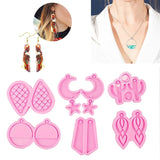 6 Pcs Epoxy Resin Molds for Earrings - Silicone DIY Jewelry Casting Tool
