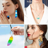6 Pcs Earrings Resin Mold Ear Studs Necklace Silicone Mould DIY Crafts