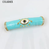 6 Pcs Enamel Eyes Conector Pendant Charms Mix Jewelry for Necklace Making