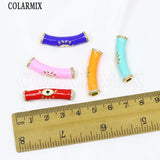 6 Pcs Enamel Eyes Conector Pendant Charms Mix Jewelry for Necklace Making