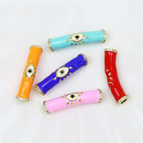 6 Pcs Enamel Eyes Conector Pendant Charms Mix Jewelry for Necklace Making