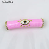 6 Pcs Enamel Eyes Conector Pendant Charms Mix Jewelry for Necklace Making