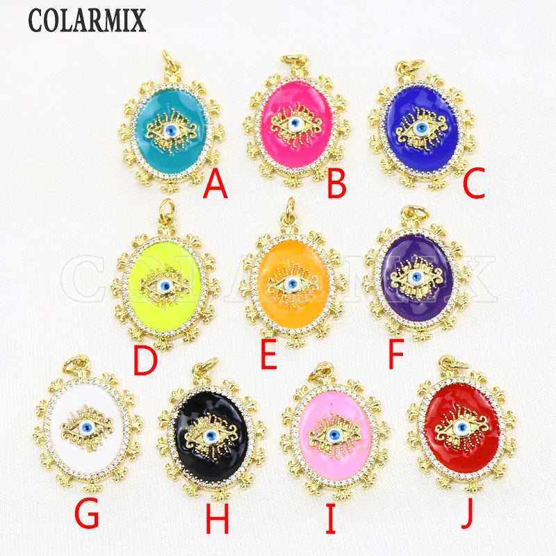 6 Pcs Enamel Eyes Jewelry Pendant Mix for Making 52001