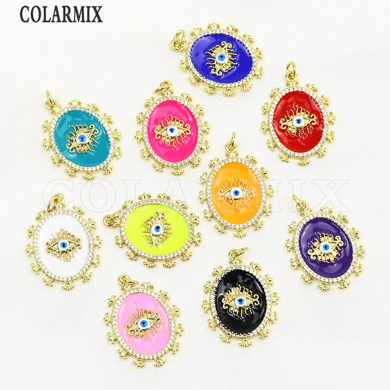 6 Pcs Enamel Eyes Jewelry Pendant Mix for Making 52001