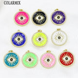 6 Pcs Enamel Eyes Pendant Jewelry Making Eyes Pendant